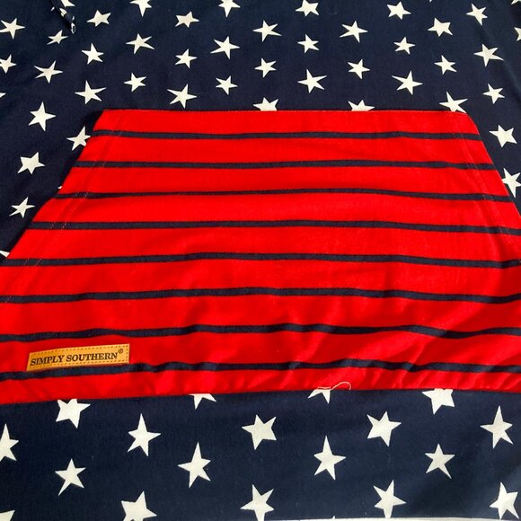 Simply Southern Women's American Flag Theme Hoodie Pullover Long Sleeve - Picture 3 of 7